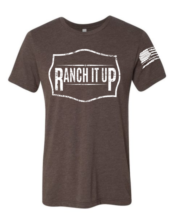 FRONT Brown Triblend - Ranch It Up Bella Canva Unisex