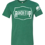 FRONT Grass Green Triblend - Ranch It Up Bella Canva Unisex