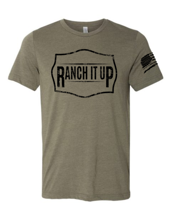 FRONT Olive Triblend - Ranch It Up Bella Canva Unisex