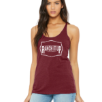 Tank 8430 FRONT Maroon Blend Triblend - Ranch It Up Bella Canva Ladies